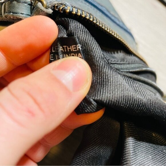 Cochoa Leather Crossbody Purse Blue Green Teal Small - Picture 3 of 7